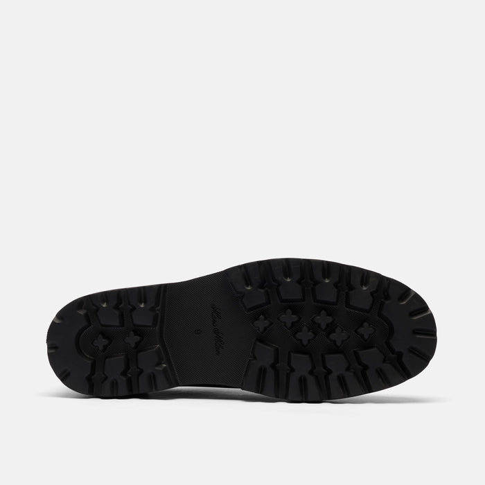 Monza Black Leather Zip Shoe