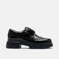 Ms. Alexander Black Patent Leather Lug Wingtip Derby