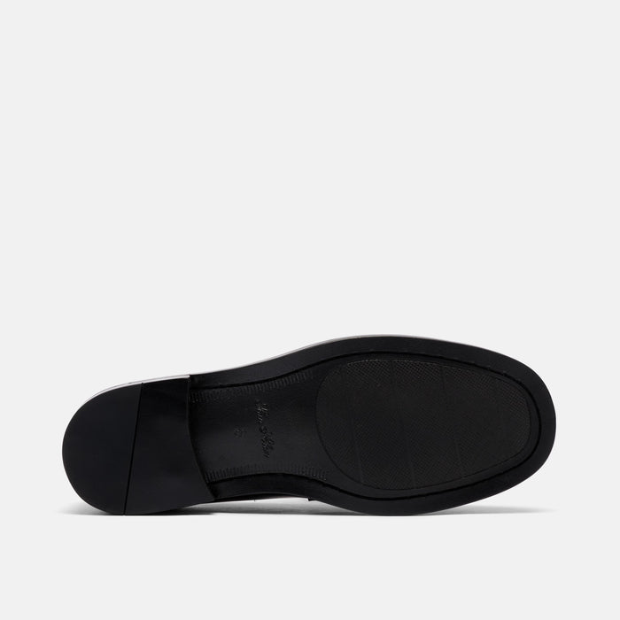 Ms. Calum Black/White Calf Leather Penny Loafers