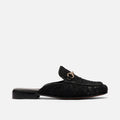 Ms. Del Sol Black Lace Bit Loafer Mule