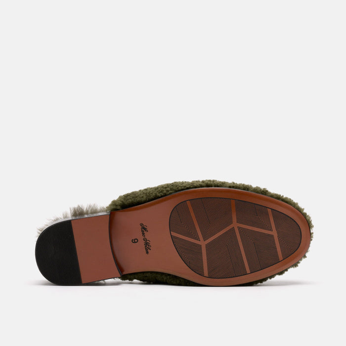 Ms. Del Sol Dark Green Bit Loafer Mule