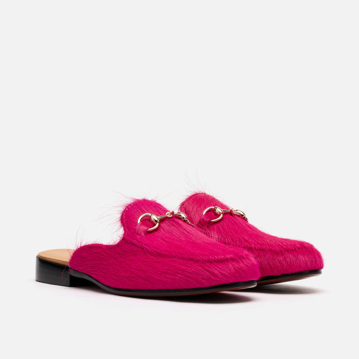 Ms. Del Sol Hot Pink Bit Loafer Mule