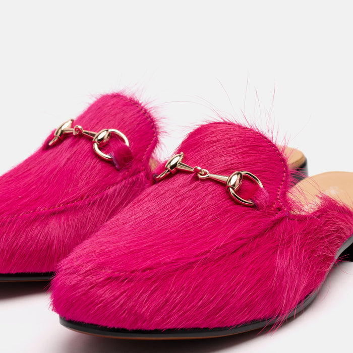 Ms. Del Sol Hot Pink Bit Loafer Mule