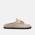 Ms. Hampton Stone Suede Tassel Mules