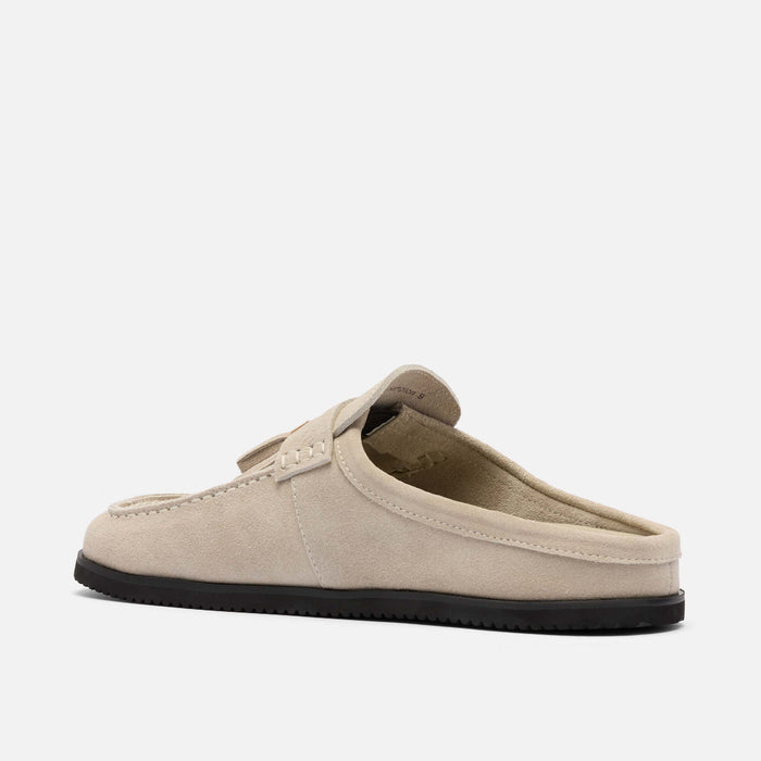 Ms. Hampton Stone Suede Tassel Mules