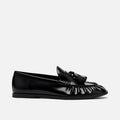 Ms. Morgan Black Patent Leather Tassel Loafers