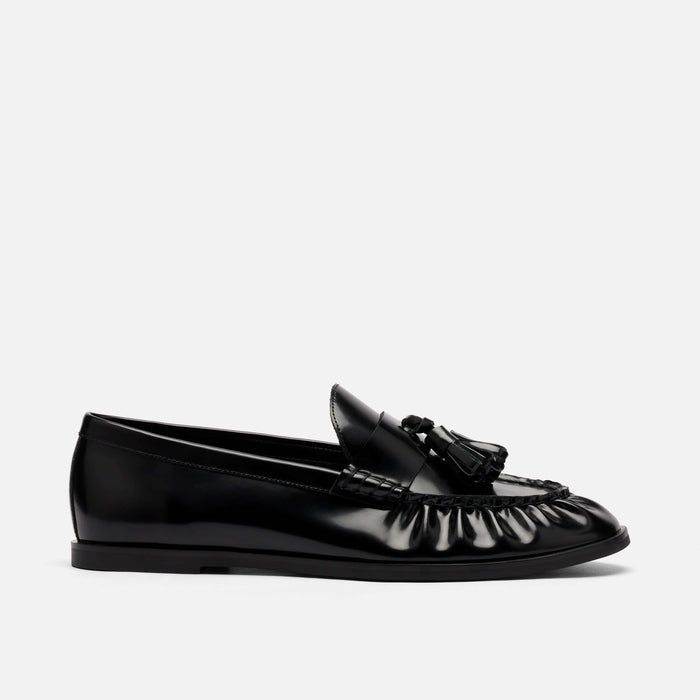 Ms. Morgan Black Patent Leather Tassel Loafers