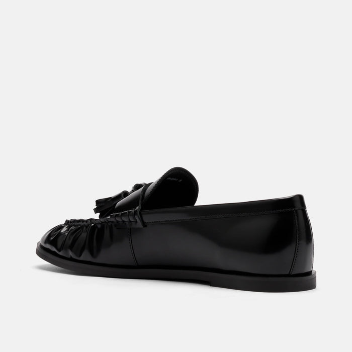 Ms. Morgan Black Patent Leather Tassel Loafers