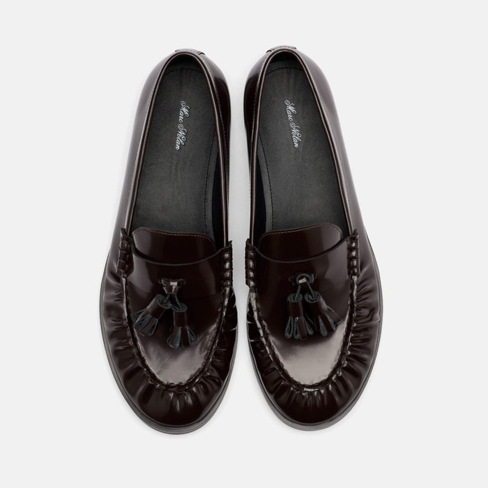 Ms. Morgan Dark Cherry Patent Leather Tassel Loafers