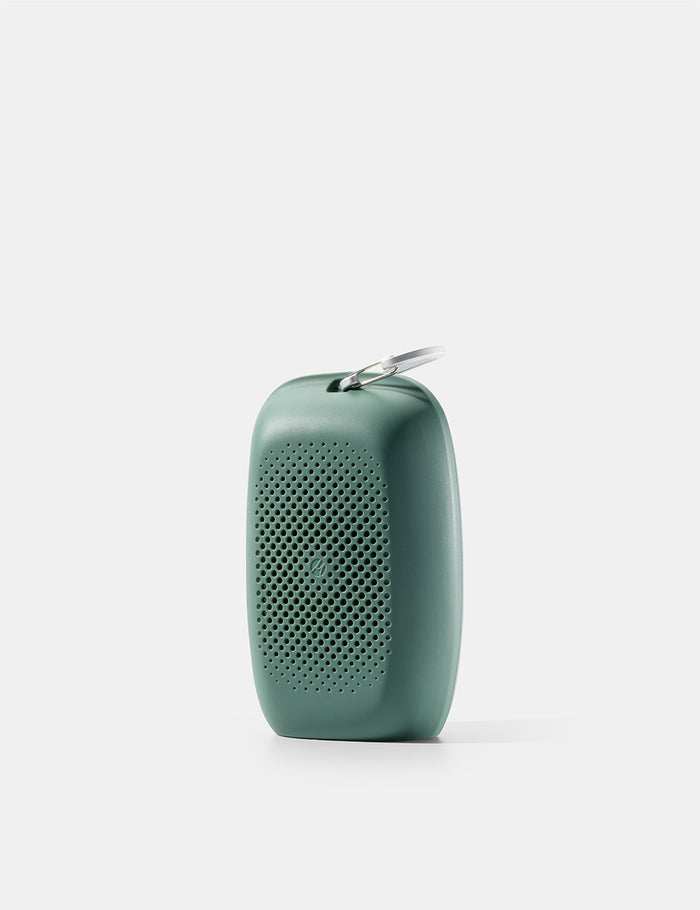 green silicone case on white background