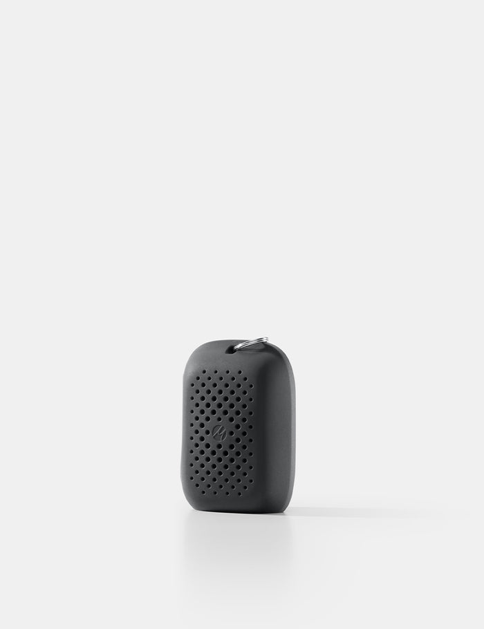 Black towel case 
on a white background