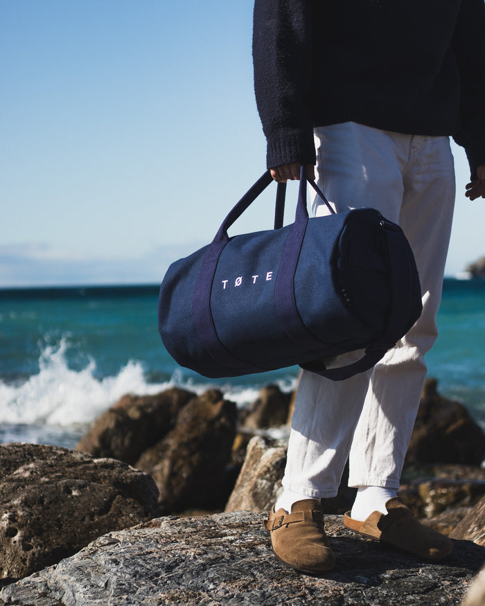 Navy Blue Duffel Bag