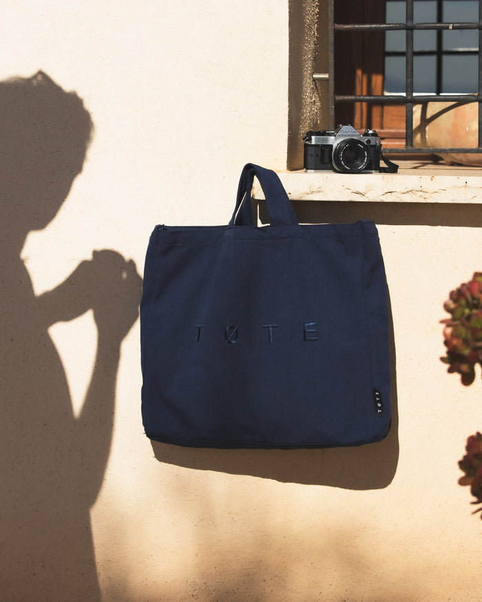 Navy Blue TØTE Bag | Stitched