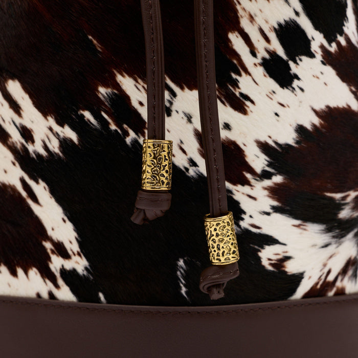 Nora Dark Horse Pony Hair Bucket Bag