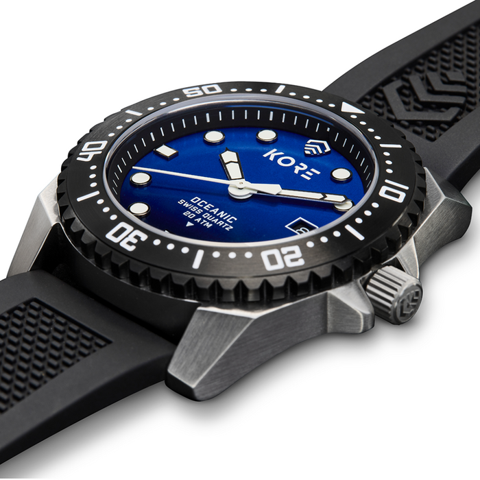 Closeup View of Kore Essentials Timberland Tactical Field Watch Watch Face