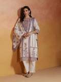 Off White  Cotton Jacquard Kurta Comfort Pant Dupatta.