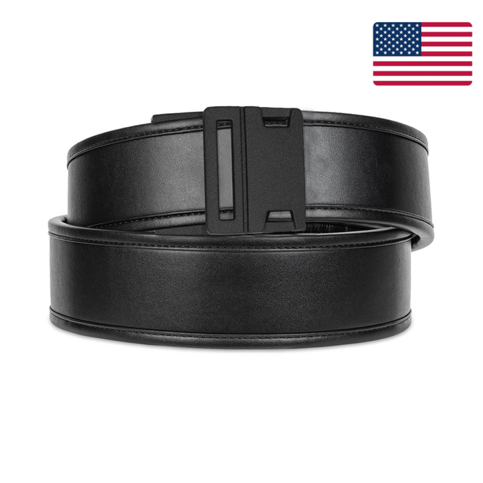 Kore Essentials Black Leather Patrol Duty Belt with a P2 Buckle for Law Enforcement