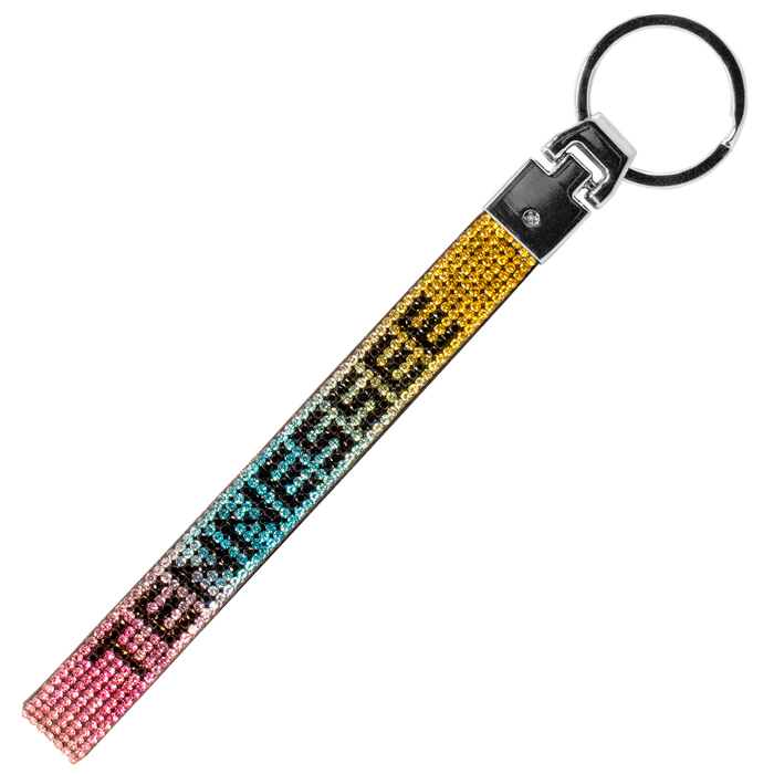 RAINBOW RHINESTONE WRISTLET KEYCHAIN