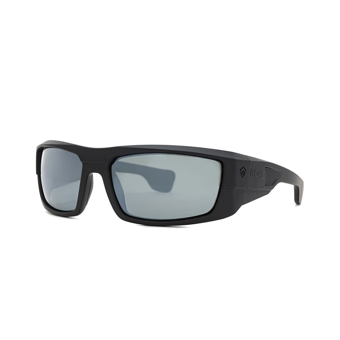 A pair of Kore Essentials Recon Ballistic Sunglasses sit on a white background