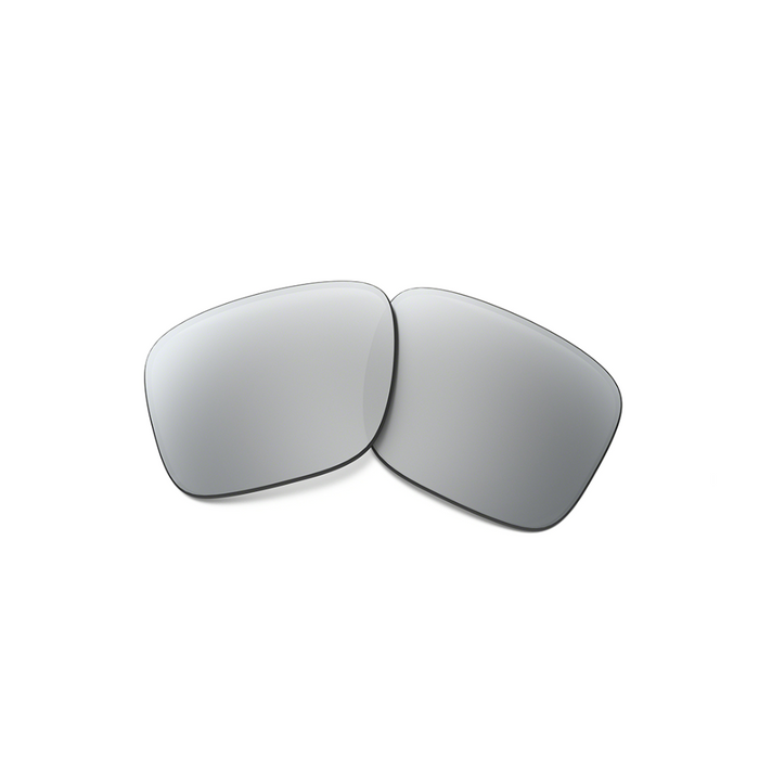 A pair of Kore Essentials polarized replacement lenses sit on a white background