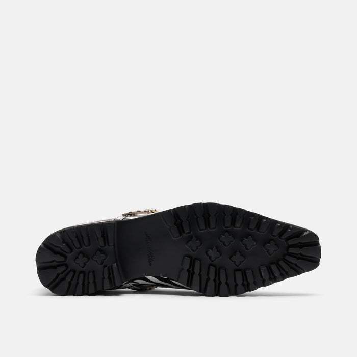 Roxie Zebra Print Leather Lug Mary Janes