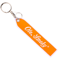 SCRIPT STRAP KEYCHAIN W/CLIP - ORANGE