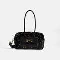 Serena Horsebit Shoulder Bag - Ponyhair & Black Leather