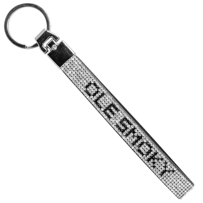 SILVER RHINESTONE WRISTLET KEYCHAIN