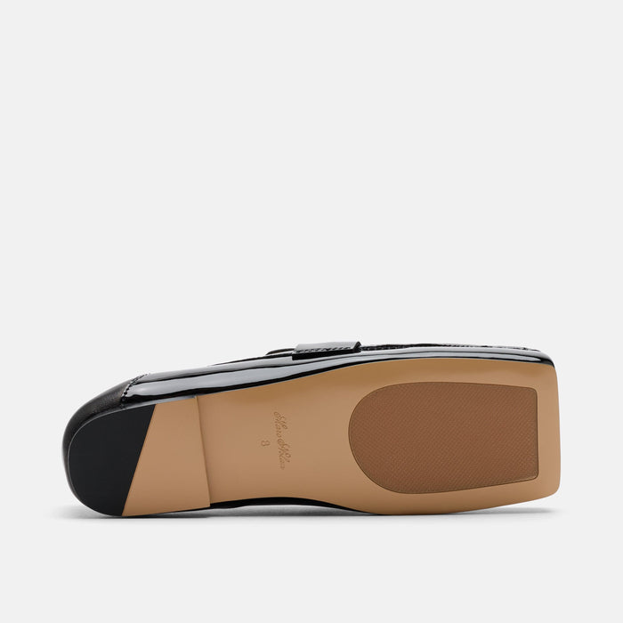 Simone Black Patent Leather Tassel Loafers