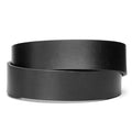 Kore Essentials Black Smooth Vegan Leather Ratcheting Belt Strap