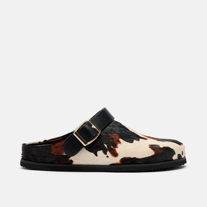 Solana Cow Print Backstrap Clogs