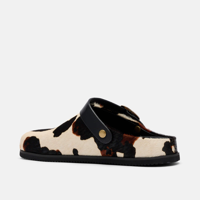 Solana Cow Print Backstrap Clogs