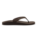 Dark brown thong flip-flop sandal with cushioned footbed and curved toe post.