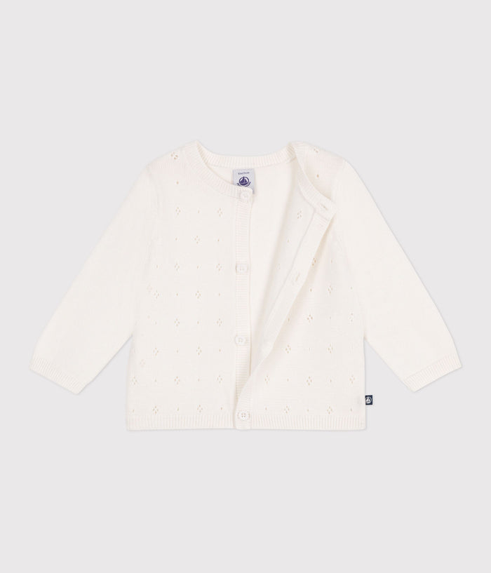 SS25 - A0CEP 01 WHITE CARDIGAN LONG SLEEVES SPRING SUMMER 2025