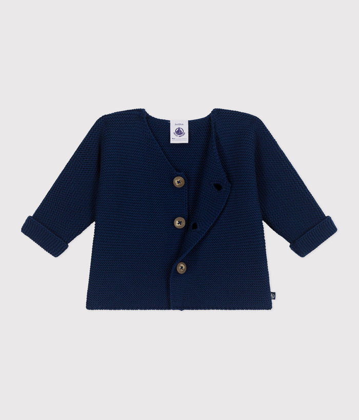 SS25 - A0CES 01 NAVY CARDIGAN LONG SLEEVES NEWBORN SPRING SUMMER 2025