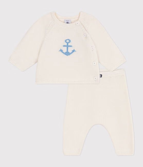 SS25 - A0CEW 07 WHITE NEWBORN SAILOR SETS