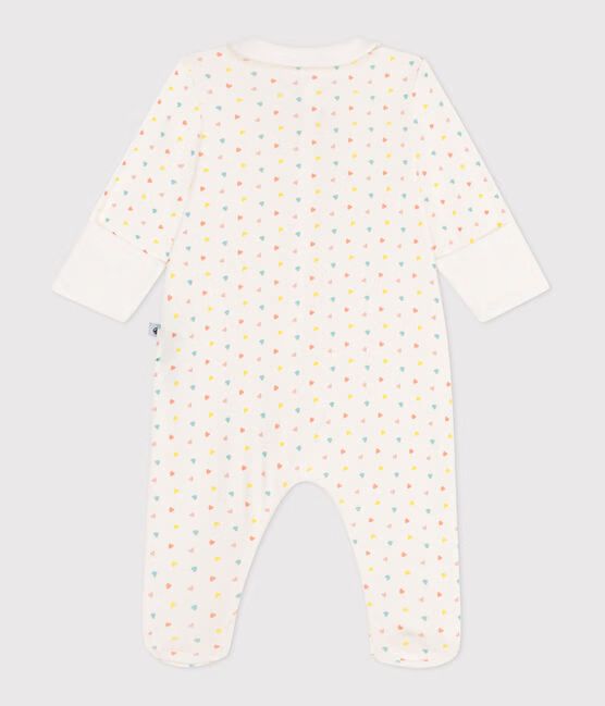 SS25 - A0CJ7 01 WHITE MULTI BODYSUITS HEARTS NEWBORN SPRING SUMMER 2025