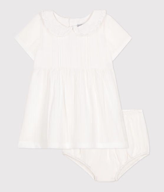 SS25 - A0CLL 01 WHITE DRESSES NEWBORN SPRING SUMMER 2025