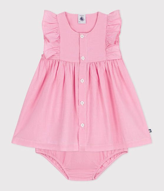 SS25 - A0CLO 01 WHITE PINK DRESSES NEWBORN SPRING SUMMER 2025