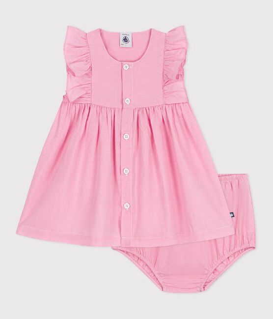 SS25 - A0CLO 01 WHITE PINK DRESSES NEWBORN SPRING SUMMER 2025