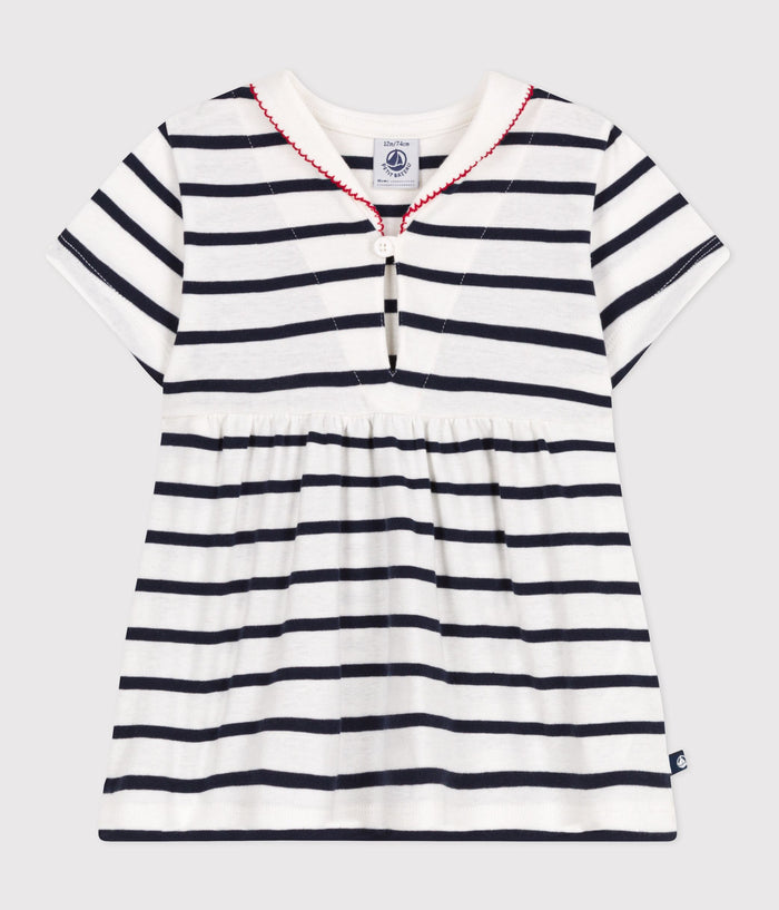 SS25 - A0CNZ 01 WHITE NAVY DRESSES SAILOR SPRING SUMMER 2025 STRIPES