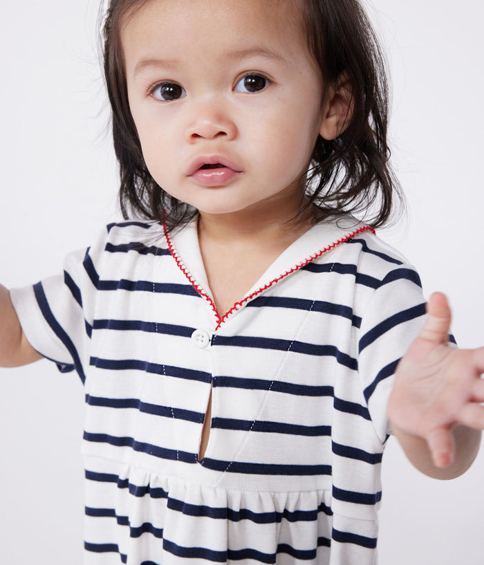 SS25 - A0CNZ 01 WHITE NAVY DRESSES SAILOR SPRING SUMMER 2025 STRIPES