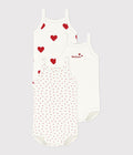 SS26 - A04IX 00 WHITE RED BABY BODYSUITS HEARTS NEWBORN PERMANENTS SPRING SUMMER 2026