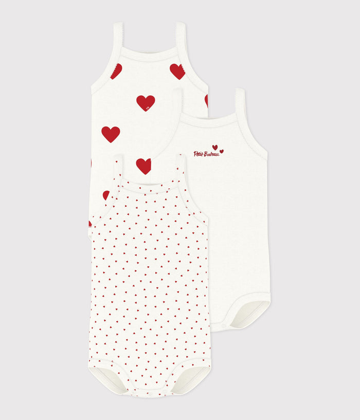 SS26 - A04IX 00 WHITE RED BABY BODYSUITS HEARTS NEWBORN PERMANENTS SPRING SUMMER 2026