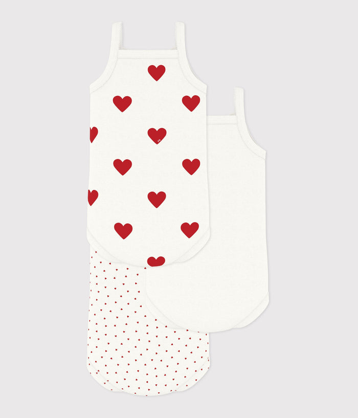 SS26 - A04IX 00 WHITE RED BABY BODYSUITS HEARTS NEWBORN PERMANENTS SPRING SUMMER 2026