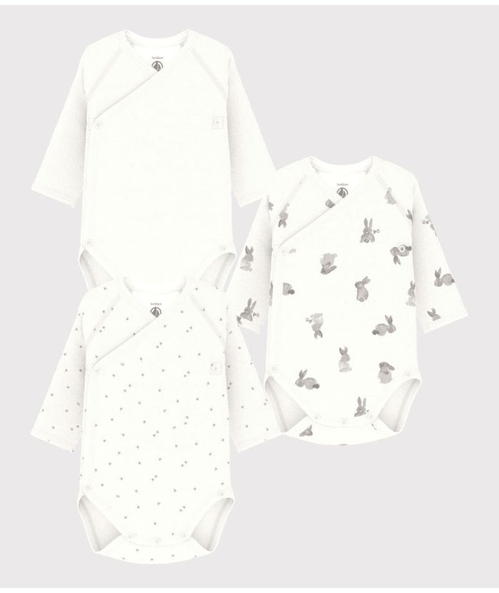 SS26 - A0ASC 00 WHITE GREY BABY BODYSUITS NEWBORN SPRING SUMMER 2026 STARS
