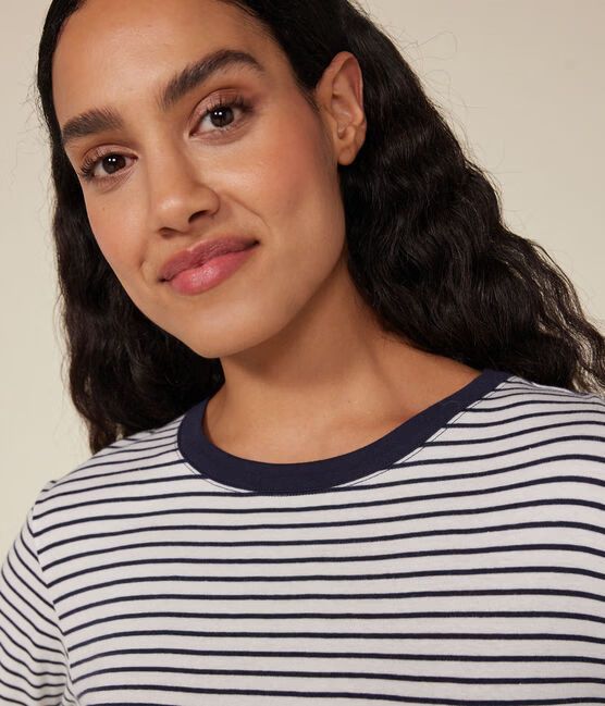 SS26 - A0BLL 04 WHITE NAVY SPRING SUMMER 2026 STRIPES TOPS WOMEN