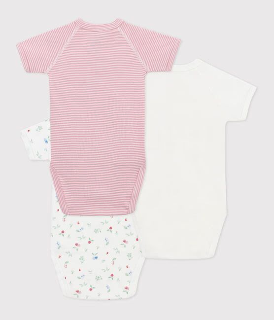 SS26 - A0CCZ 98 PINK MULTI BABY BODYSUITS FALL WINTER 2025/26 FLORAL NEWBORN STRIPES