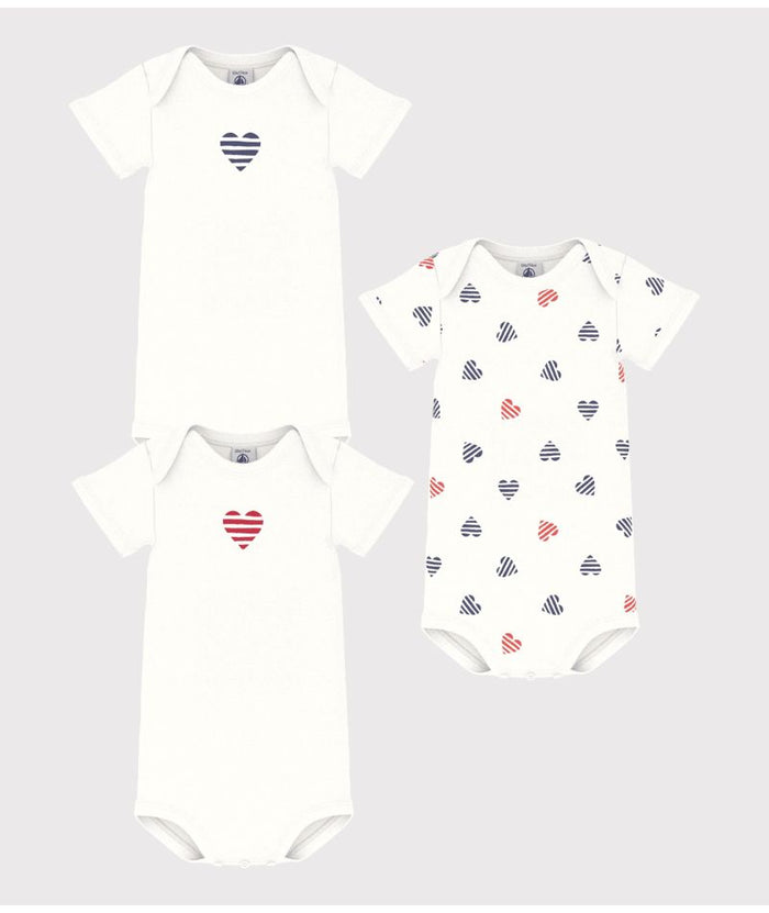 SS26 - A0CXD 00 WHITE BABY BODYSUITS HEARTS SPRING SUMMER 2026
