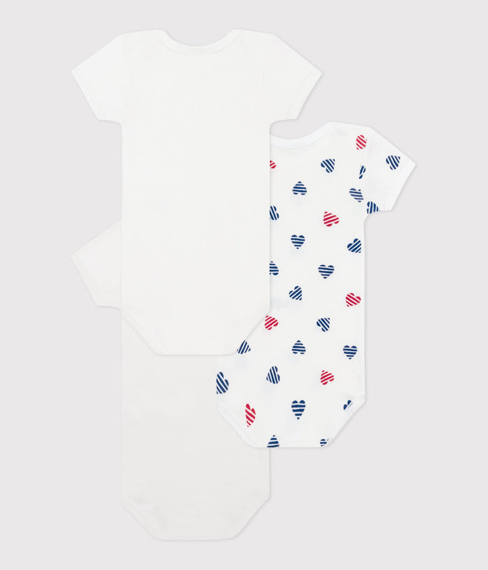 SS26 - A0CXD 00 WHITE BABY BODYSUITS HEARTS SPRING SUMMER 2026